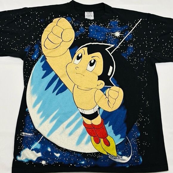 Astro Boy All Over Print Modern Day Bootleg Short Sleeve Tee - Picture 1 of 8